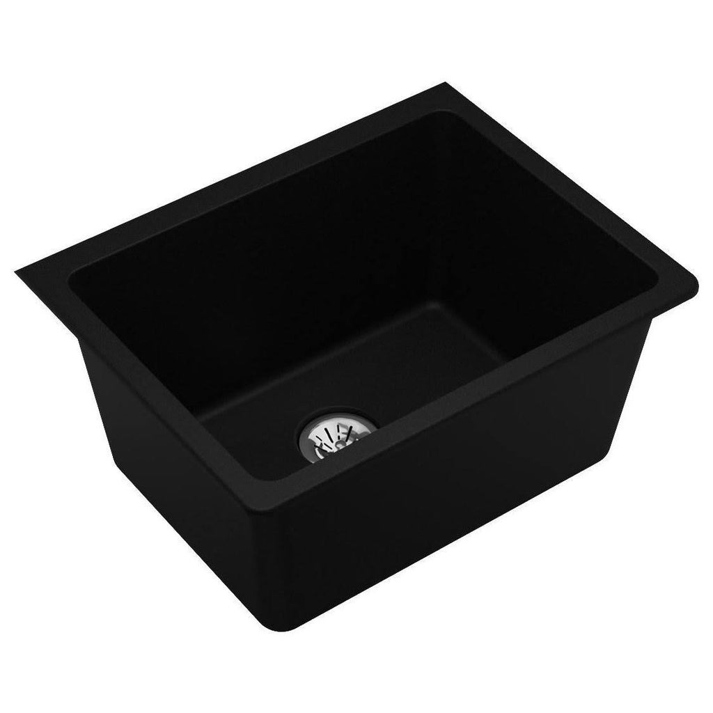 Black Undermount Laundry Sink C42480
