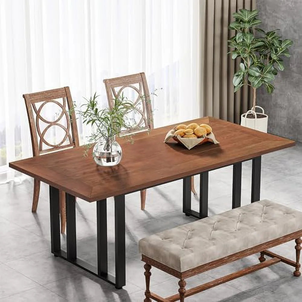 55 inch Rectangular Dining Table with Metal Frame V8981
