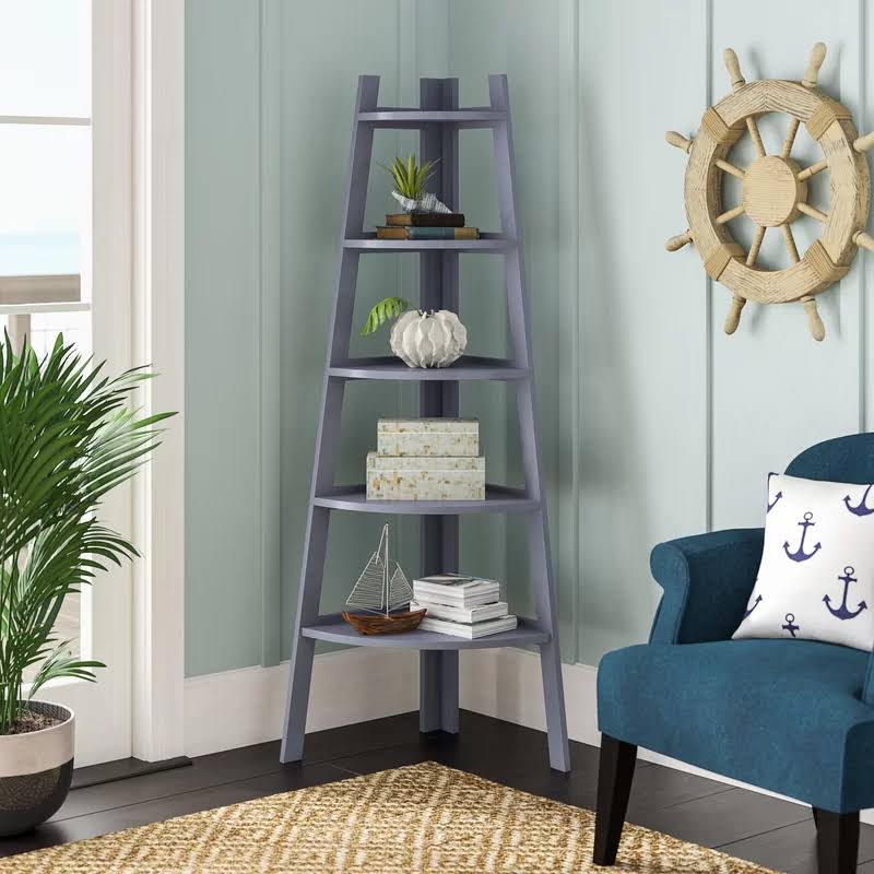 Black Corner Unit Bookcase D5169