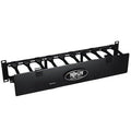Steel Horizontal Cable Manager with Finger Duct 2URM I708
