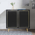 2 Doors Storage Cabinet with Golden Legs V4587