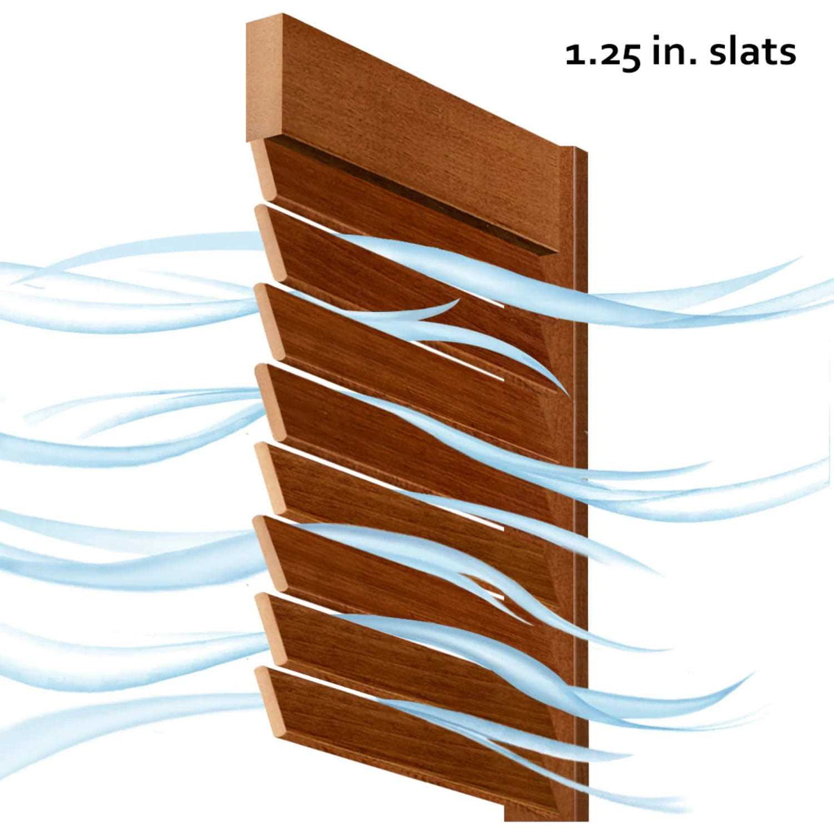 Solid Wood Louvered Slab Door Y39220