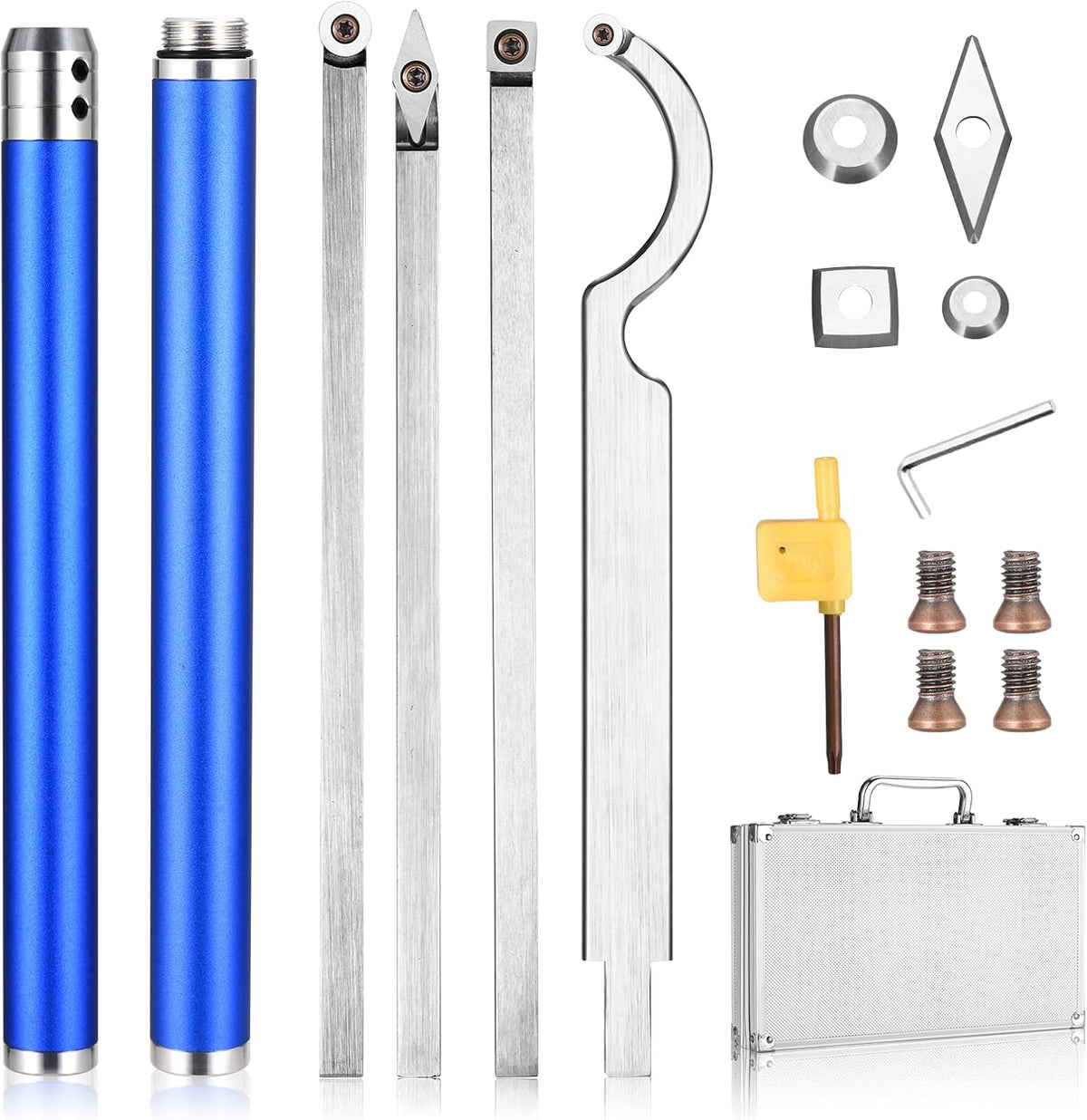 8 in 1 Carbide Tipped Woodturning Set with Aluminum Case R26623