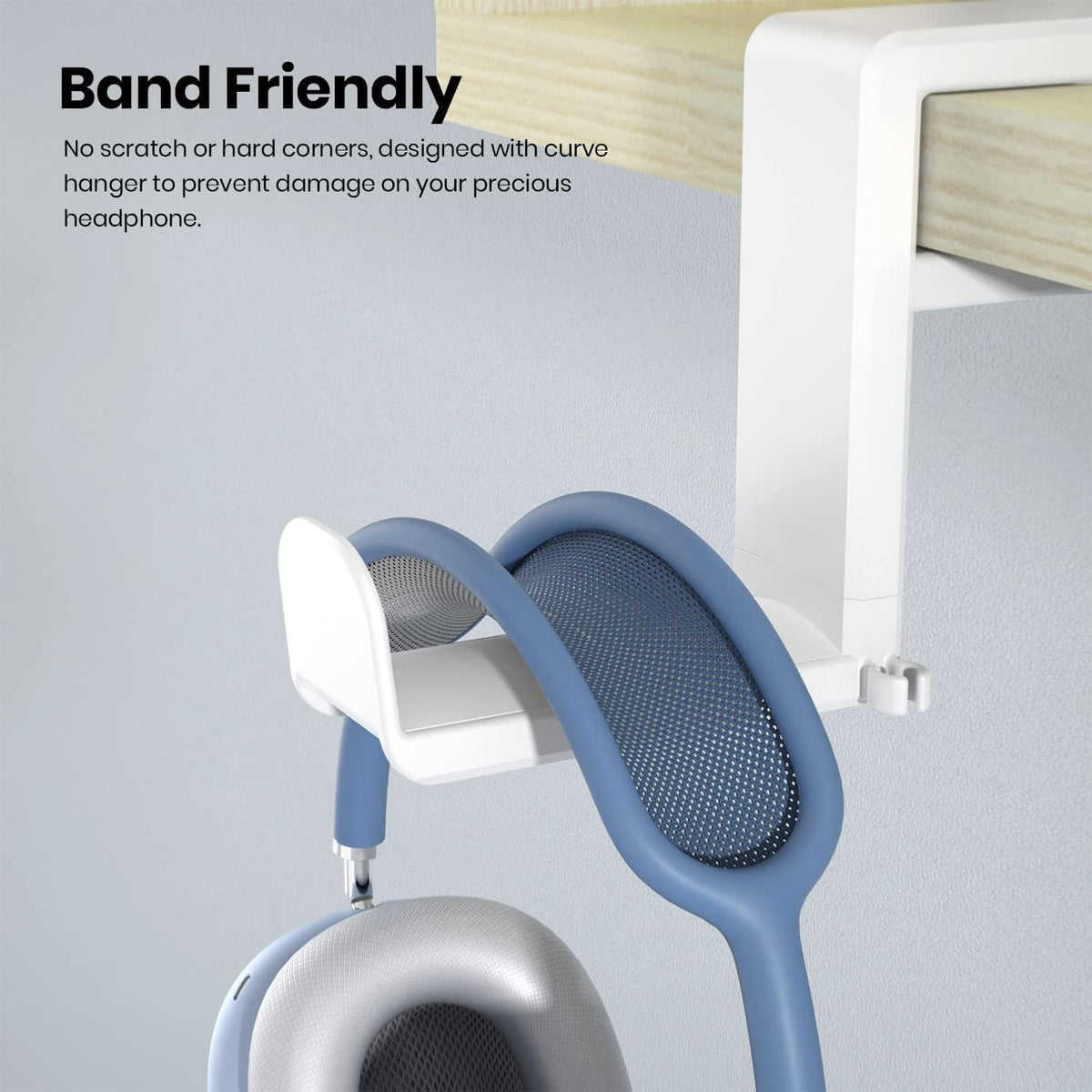 White Rotating Headphone Stand with 360 Degree Swivel I5402