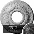 22 1/8x22OD x 7 1/4x22ID x 1 3/4x22P Ceiling Medallion Hand-Painted Pewter V9684