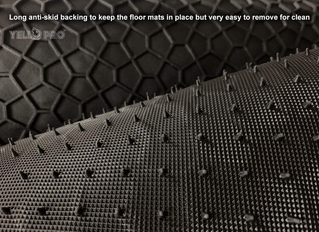 Black Rubber Heavy Duty Cargo Floor Mat for Tesla Model Y 5 Seater L333983