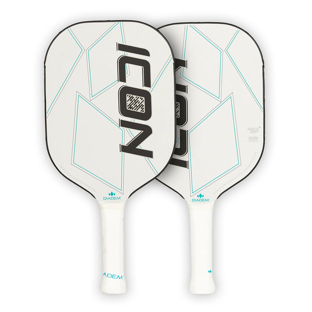 White Liteweight Carbon Fiber Pickleball Paddle, 7.7oz D2234