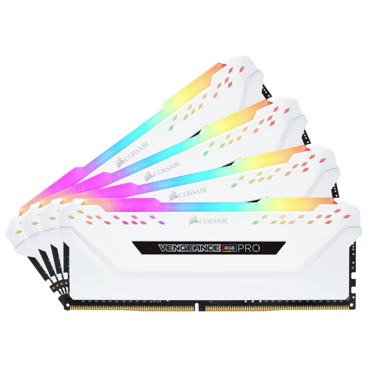 32GB (4x8GB) DDR4 3600MHz C18 LED Desktop Memory White P5754