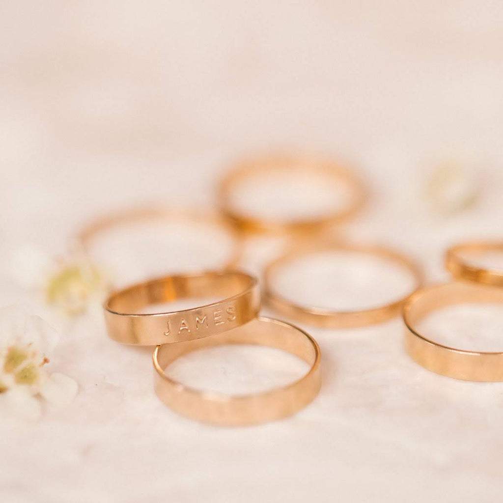 Handstamped Gold Filled Ring S67192