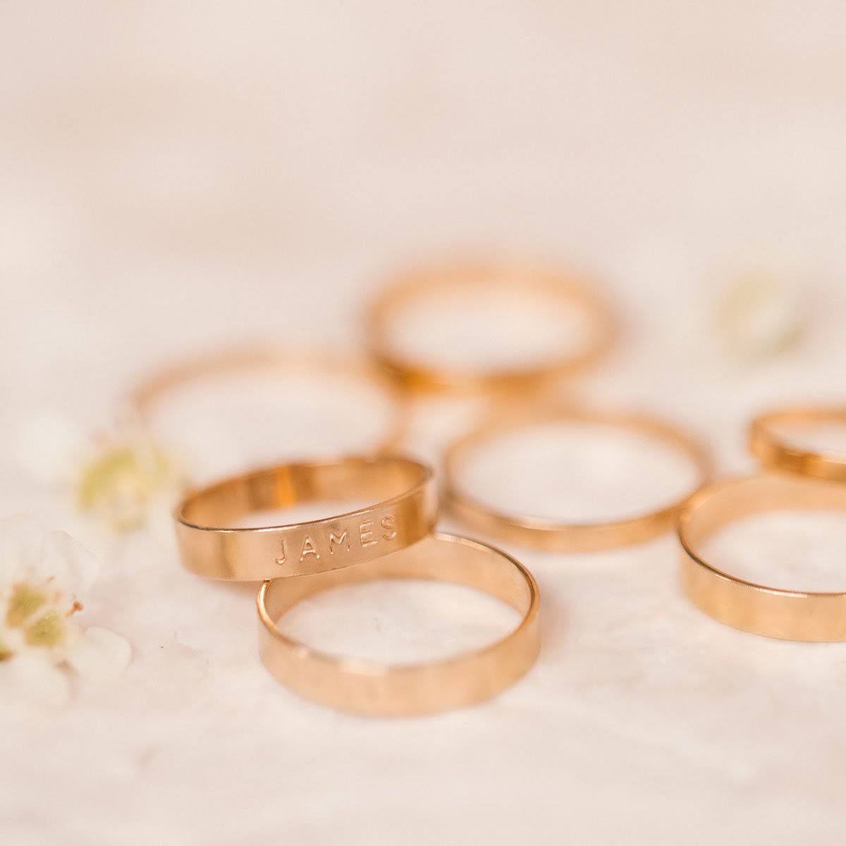 Handstamped Gold Filled Ring S67192