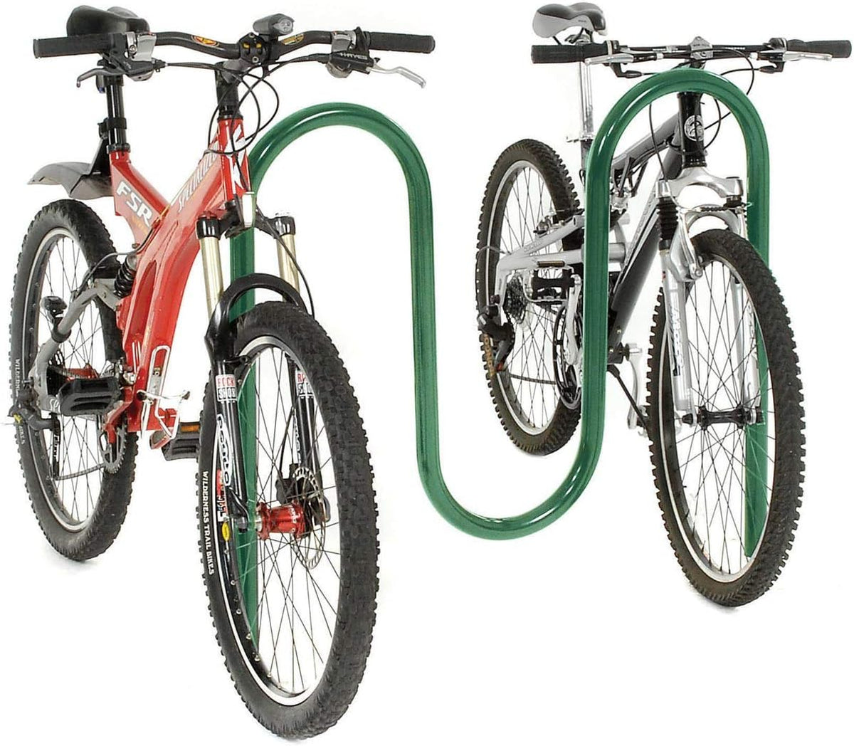 Green Below Ground Mount 5-Bike Capacity Bike Rack S5859