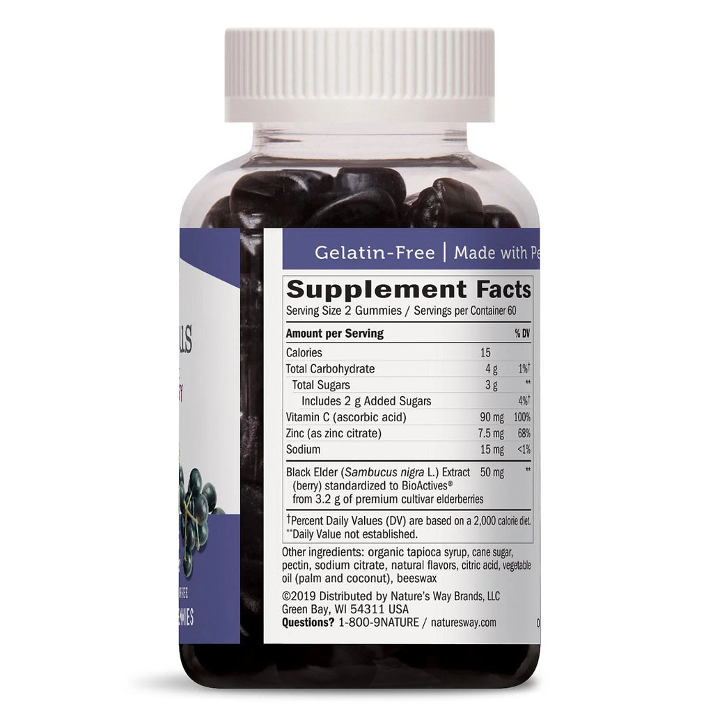Elderberry Herbal Gummies, Gluten Free (120 Count) T216