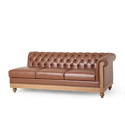 Cognac Brown Natural Sectional U33312