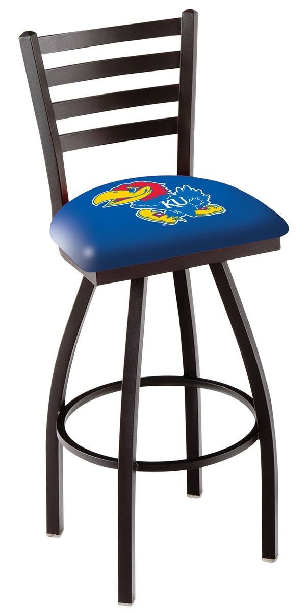 Blue Ladder Back Swivel Bar Stool Chair V25435