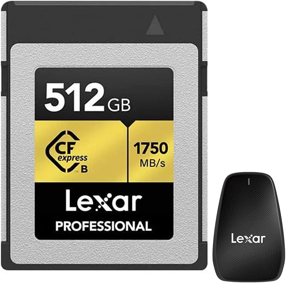 512 GB CFexpress Type B Memory Card Bundle with USB 3.2 Gen 2x2 Reader P4592