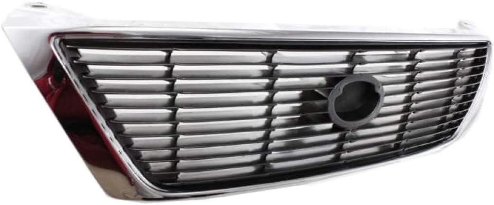 Chrome Shell Plastic Grille Assembly with Painted Silver Gray Insert P9371