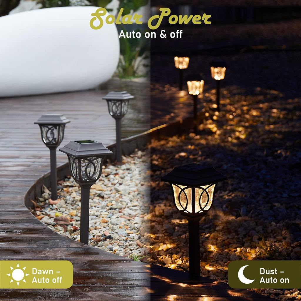 6 Pack Solar Powered Waterproof IP65 LED Pathway Lights G8470