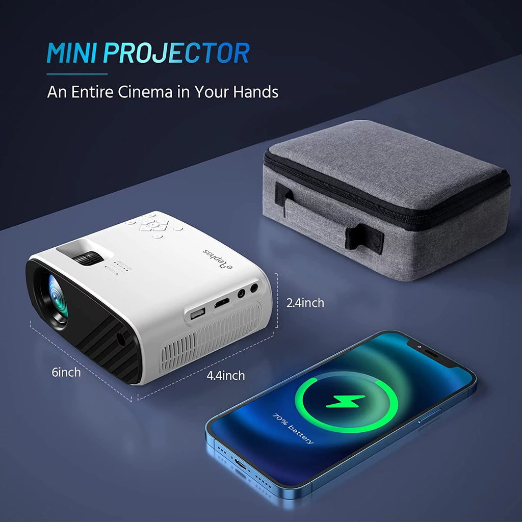 Mini Projector 1080P HD LED 200" Display P498