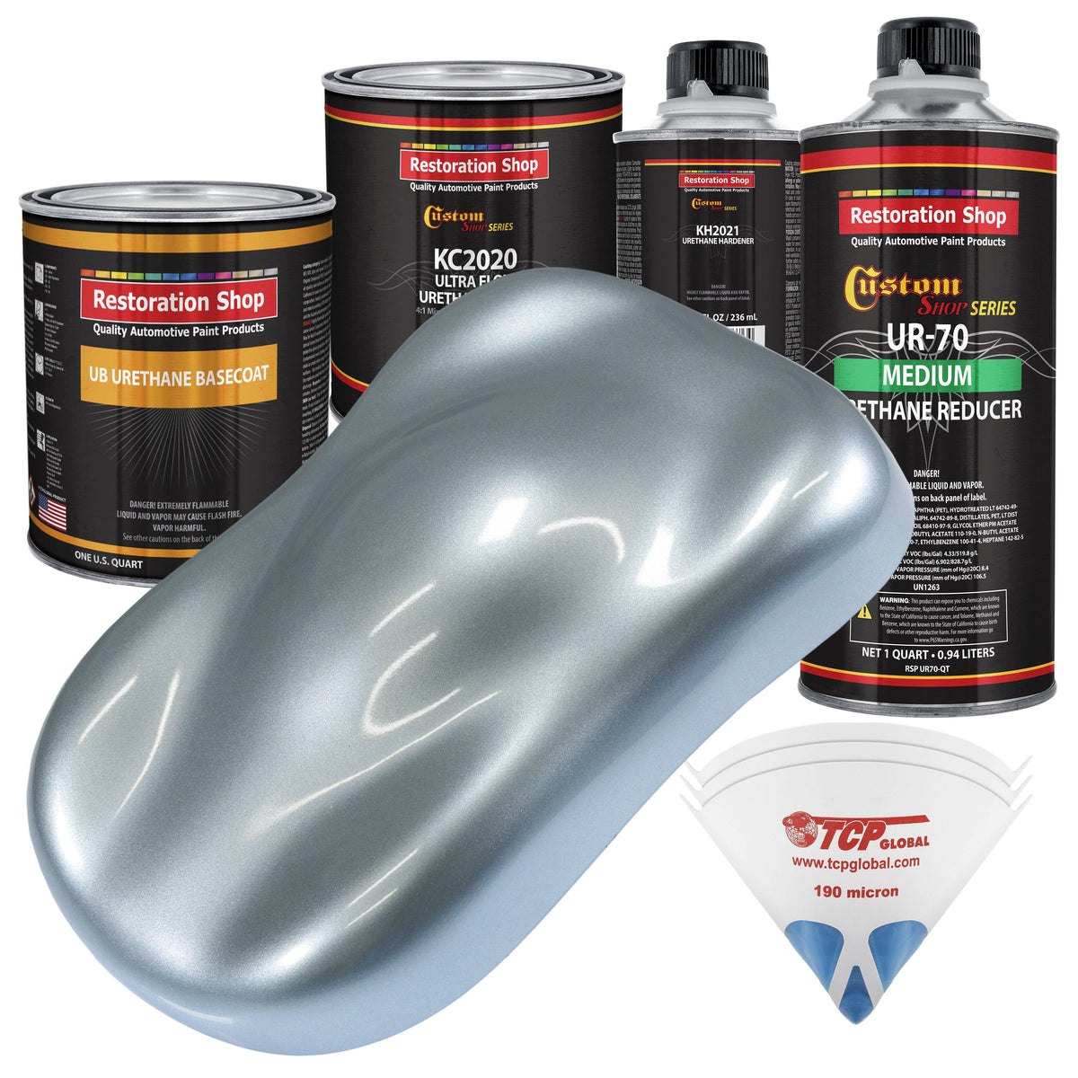 Ice Blue Metallic Basecoat Quart Kit U9815