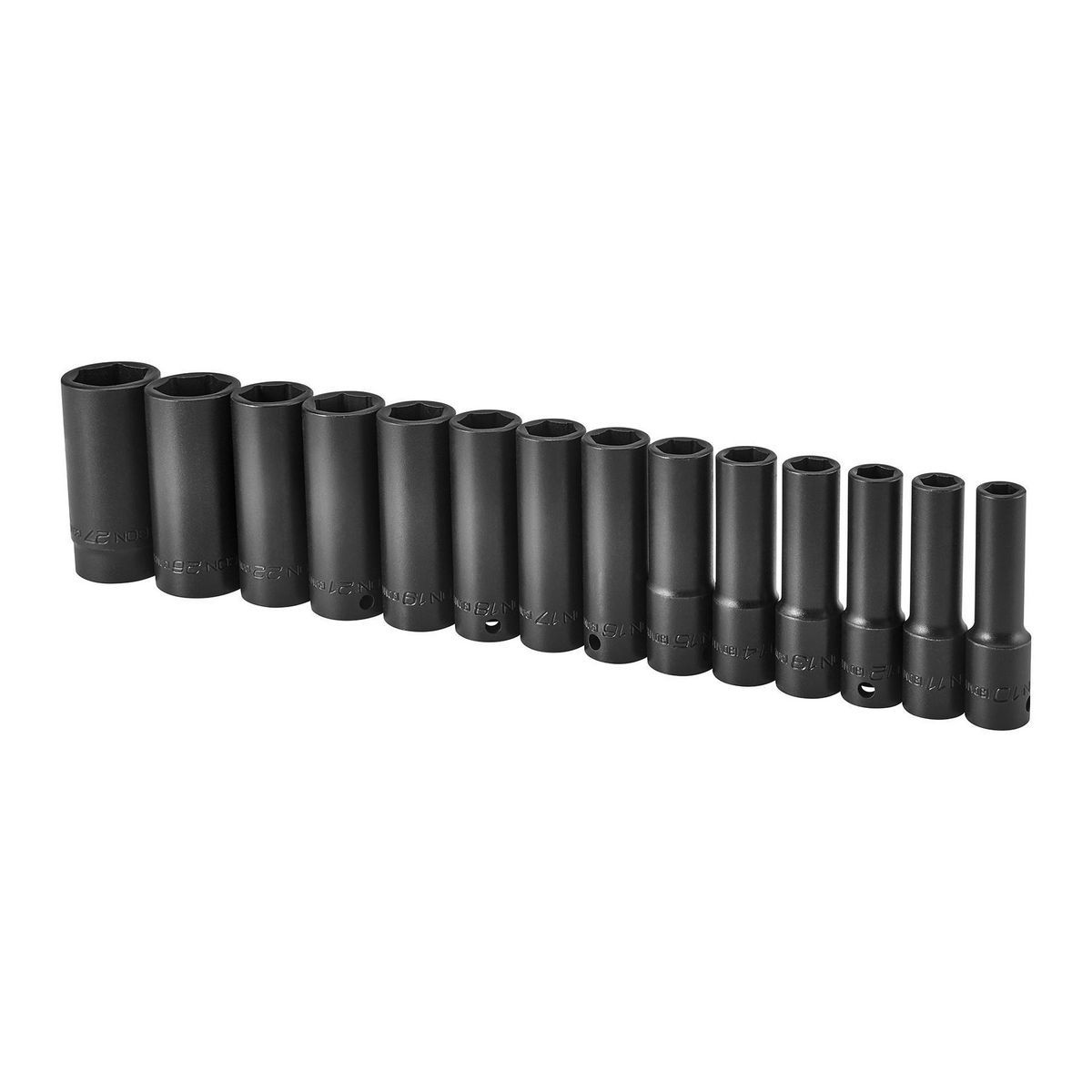 1/2 in. Drive Metric Deep Impact Socket Set, 14-Piece L83473