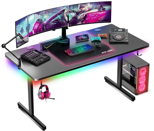 55 Inch Gaming Desk with LED Lights P82501