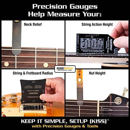 Precision 6 pc. Guitar Setup Gauge Tool Set with Storage Case G2110