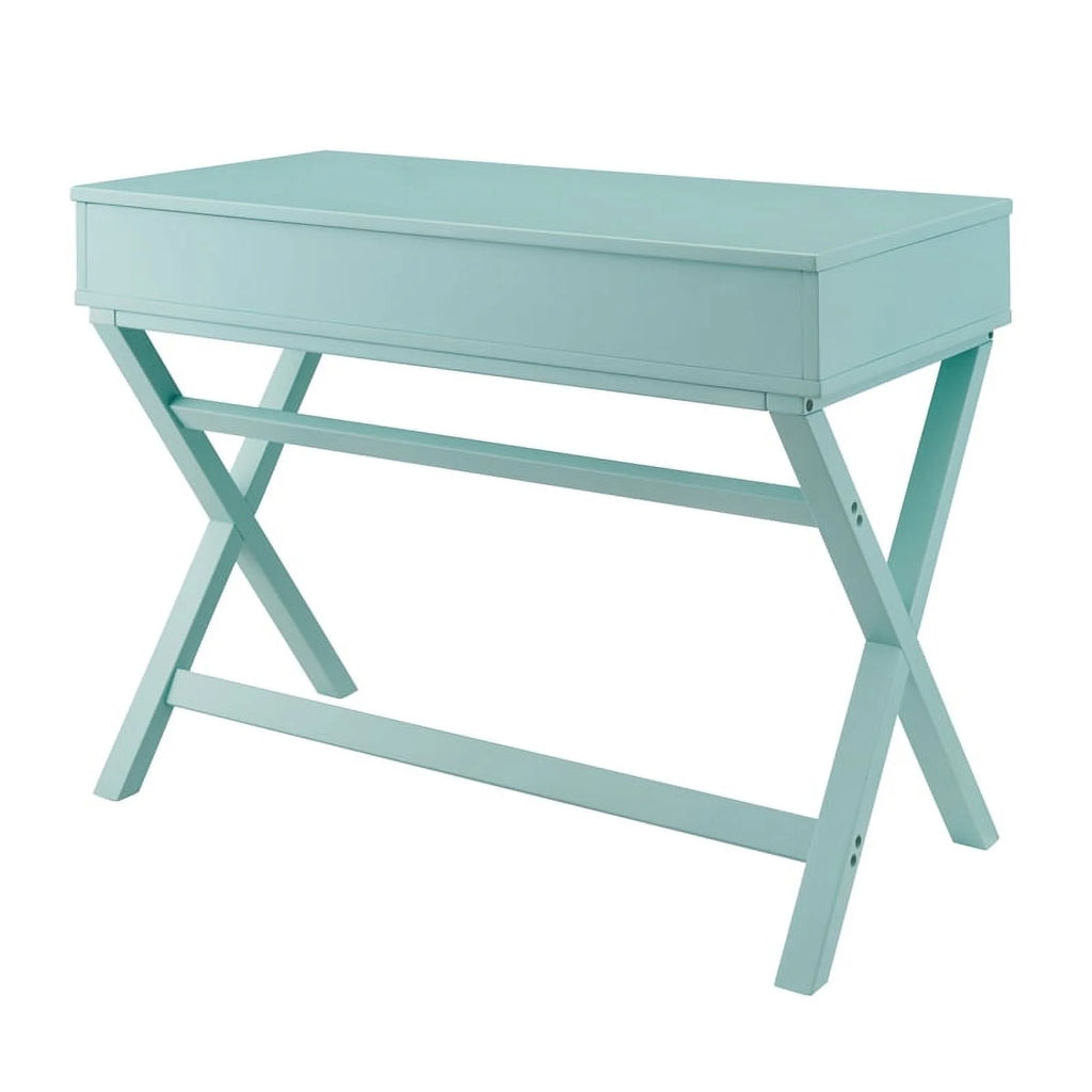 Turquoise Blue Wood Lift Top Desk M78336