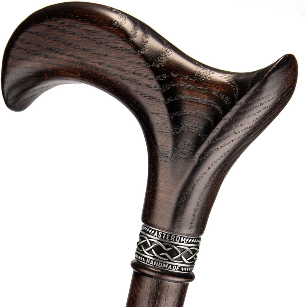 Handmade Ergonomic Wooden Oak Walking Cane J6226