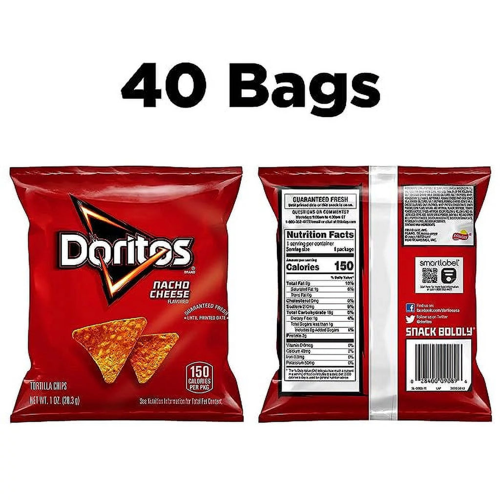 40 Count 1 oz Nacho Cheese Flavored Tortilla Chips M54780