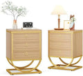 3 Drawer Walnut Wood Nightstand N696