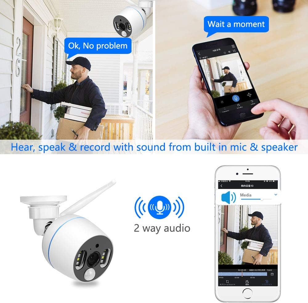 Wireless Security Camera System 8CH 3MP Color Night Vision 2TB Hard Drive K37531
