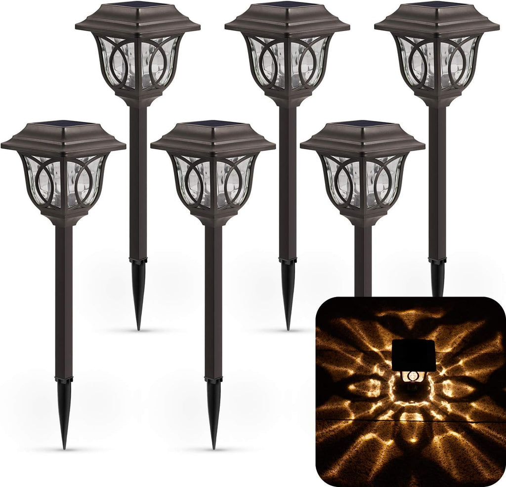 6 Pack Solar Powered Waterproof IP65 LED Pathway Lights G8470