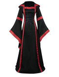 Victorian Witch Halloween Costume Hooded Gown Dress F56703