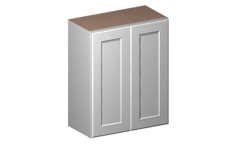 White 2 Doors 2 Shelves Wall Cabinet High-Density Fiberboard R1453