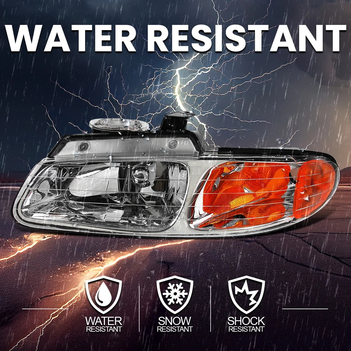 Chrome Headlights L+R Pair Assembly F39621