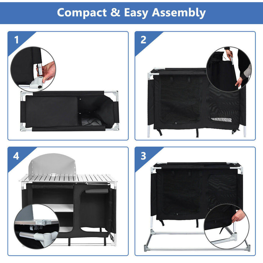 Portable Camp Kitchen and Sink Table U381