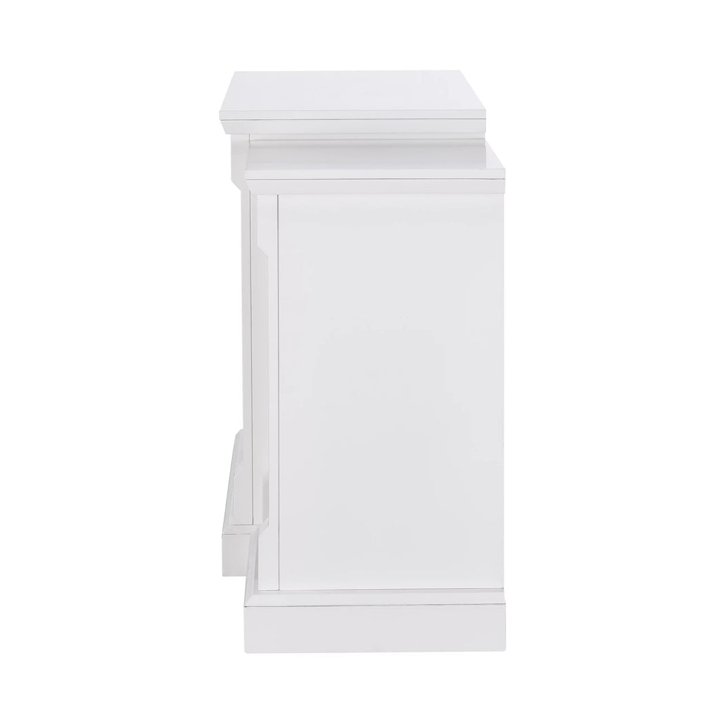 White Electric Fireplace with Bookcases E25785