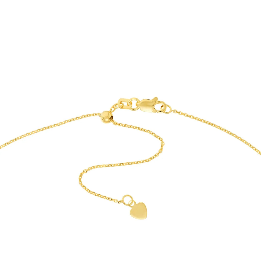 14k Yellow Gold Adjustable Choker 17 Inch Jewelry X328649