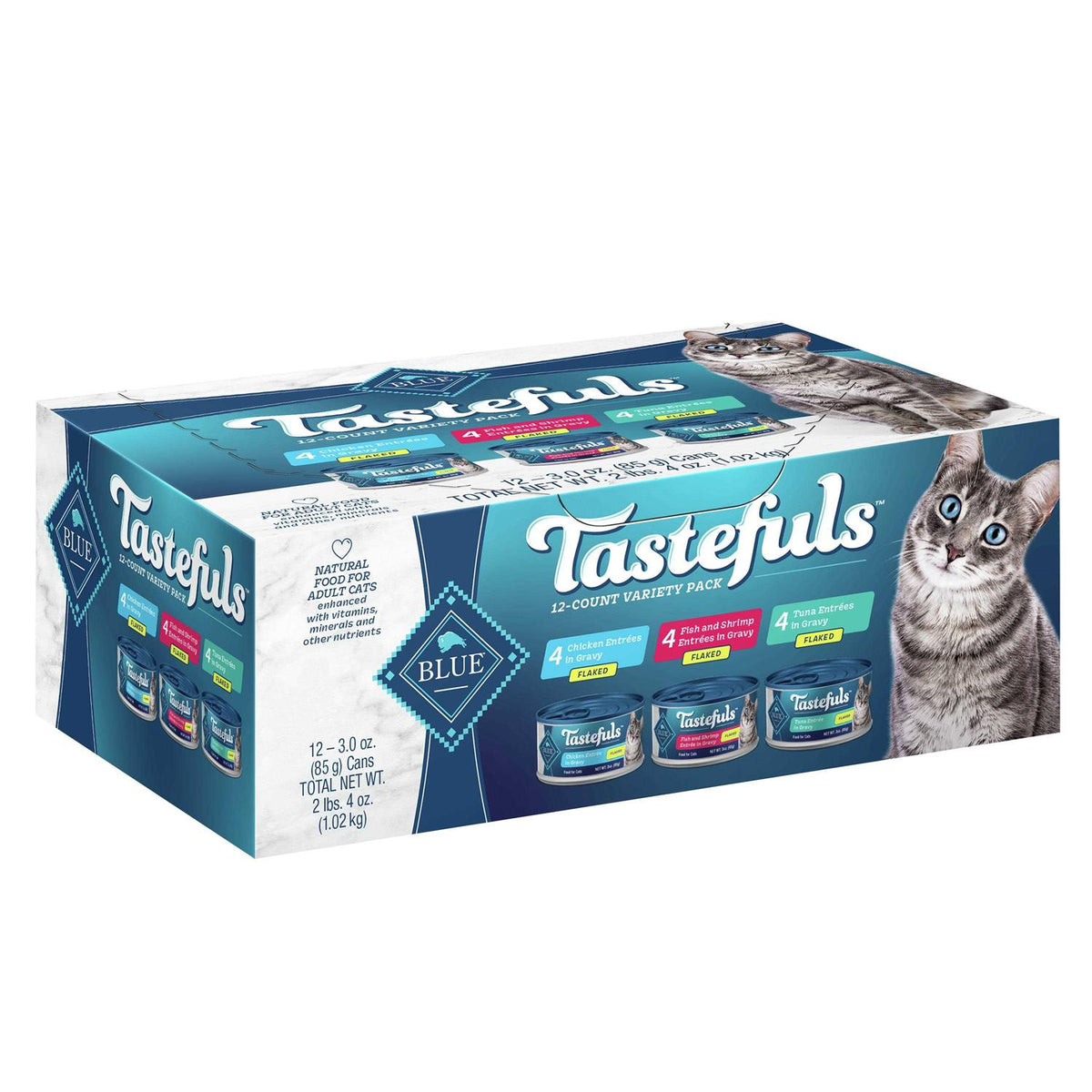 Blue Buffalo Tastefuls Wet Cat Food Flaked Variety Pack M4463