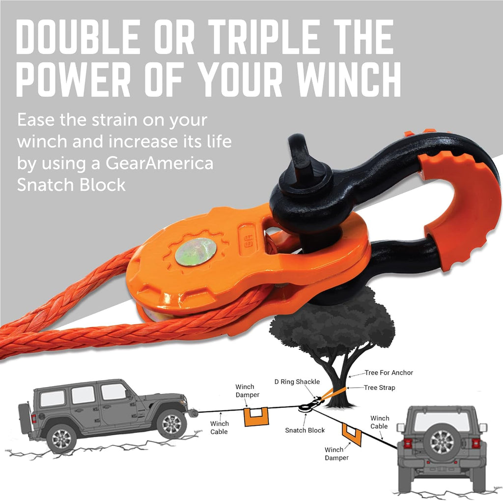 24,000 lbs Snatch Block Winch Pulley 2-Pack Z307