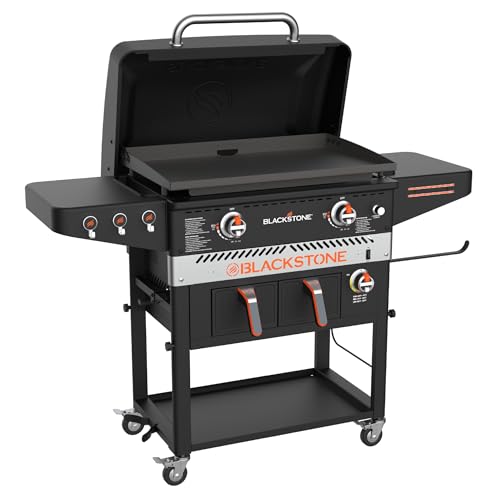 28 inch Black Stainless Steel Gas Griddle with Hood F401