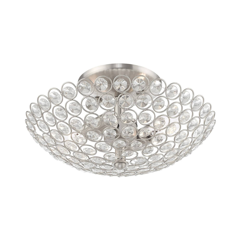 Brushed Nickel 2 Light Ceiling Mount J9498