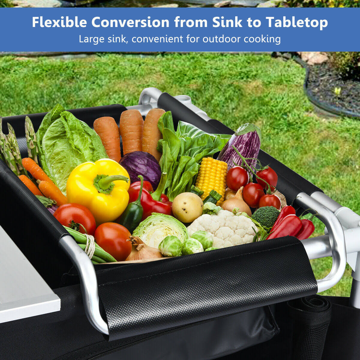 Portable Camp Kitchen and Sink Table U381