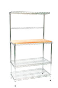 Chrome Bakers Rack with Butcher Block E495467