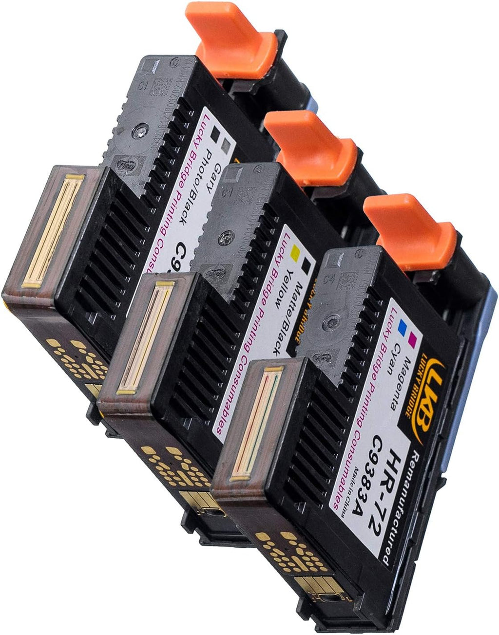 Remanufactured HP72 Printheads Replacement for HP Designjet Printers, 1 Set 3PK, Pack of 2 M771927