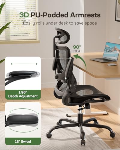 Ergonomic Mesh High Back Office Chair with Lumbar Support K45057