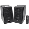 Black 5 inch Powered Bluetooth Bookshelf Speakers L263