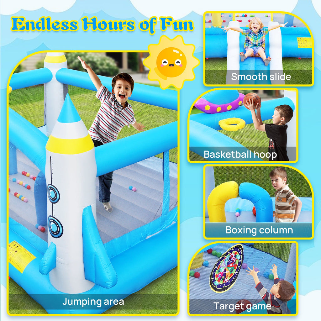 Inflatable Bouncer with Blower, 198" x 180" Play Area, 96" Tall L5168