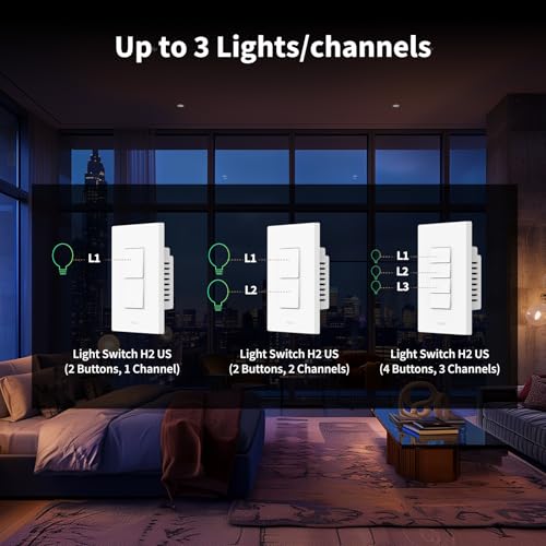 Smart Light Switch 2 Buttons 2 Channels R2731