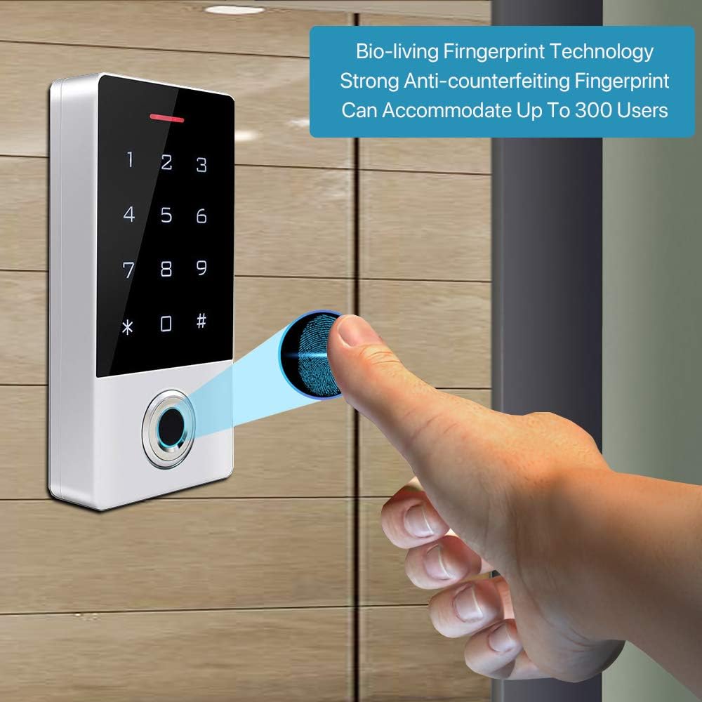 Zinc Alloy Metal Fingerprint Keypad Gate Opener Controller W6213